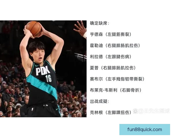 开拓者伤病潮或促使杨瀚森回归球队斯普利特确认这一选项